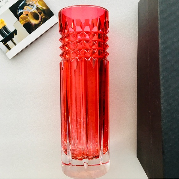 Waterford Red Crystal Vase “Tina” Fleurology Collection - Picture 4 of 10